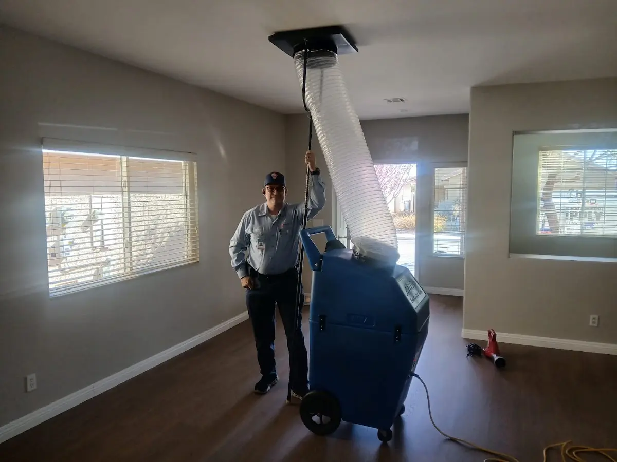 Professional Dryer Vent Cleaning work inside a La Porte home